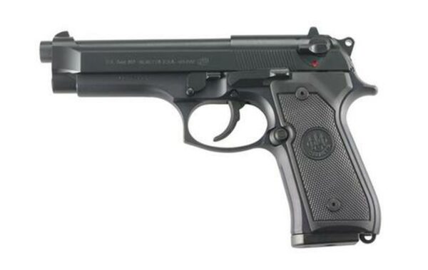 Beretta M9 22LR, 5.3", 10rd, Black Rubber Grip, Black