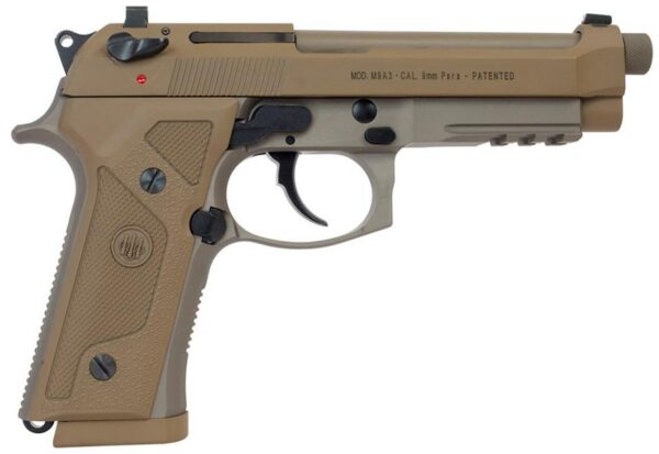 Beretta M9A3 9mm, 4.9" Barrel, Flat Dark Earth, Ambi Safety, 10rd