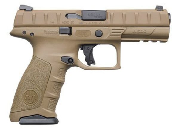 Beretta APX Full Size 9mm, 4.9", 10rd, Flat Dark Earth, 3-Dot Sights