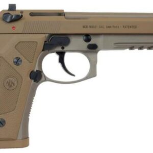 Beretta, M9A3, Semi-automatic, Full, 9mm, 5" Threaded Barrel, Alloy Frame, Flat Dark Earth, 10Rd, 3 Mags, Ambidextrous, Tritium Night Sights