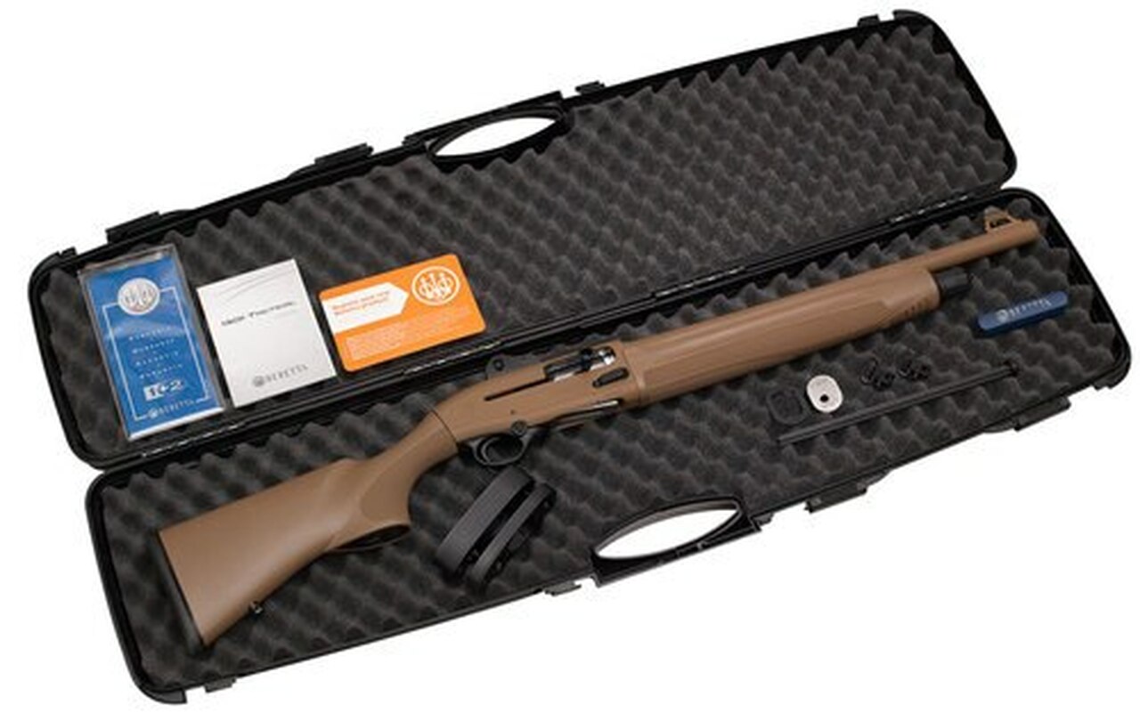 Beretta 1301 Tactical 12Ga, 18.5" Barrel, Flat Dark Earth, Synthetic Stock, Fixed Cylinder, 4Rd, Ghost Ring Sight