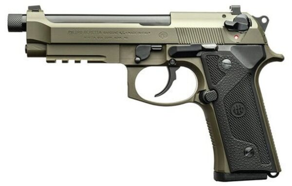 Beretta M9A3, 9mm, 5.1" Barrel, 10rd, Night Sights, Green Steel