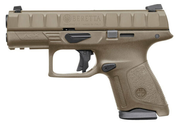Beretta APX Compact 9mm, 3.70" Barrel, Flat Dark Earth, 3 Dot Removable Sight, 10rd