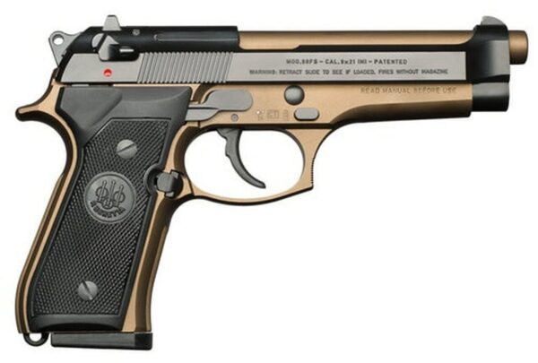Beretta 92, 9mm, 4.9" Barrel, 10rd, Decocker, Burnt Bronze