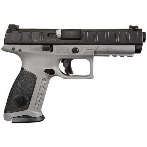 Beretta APX Target 9mm, 4.76" Barrel, Wolf Gray, Fiber Optic Sight, 17rd