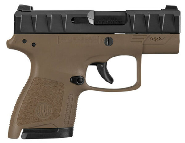 Beretta APX Carry 9mm, 3.07" Barrel, Black Slide, Flat Dark Earth, 6rd / 8rd