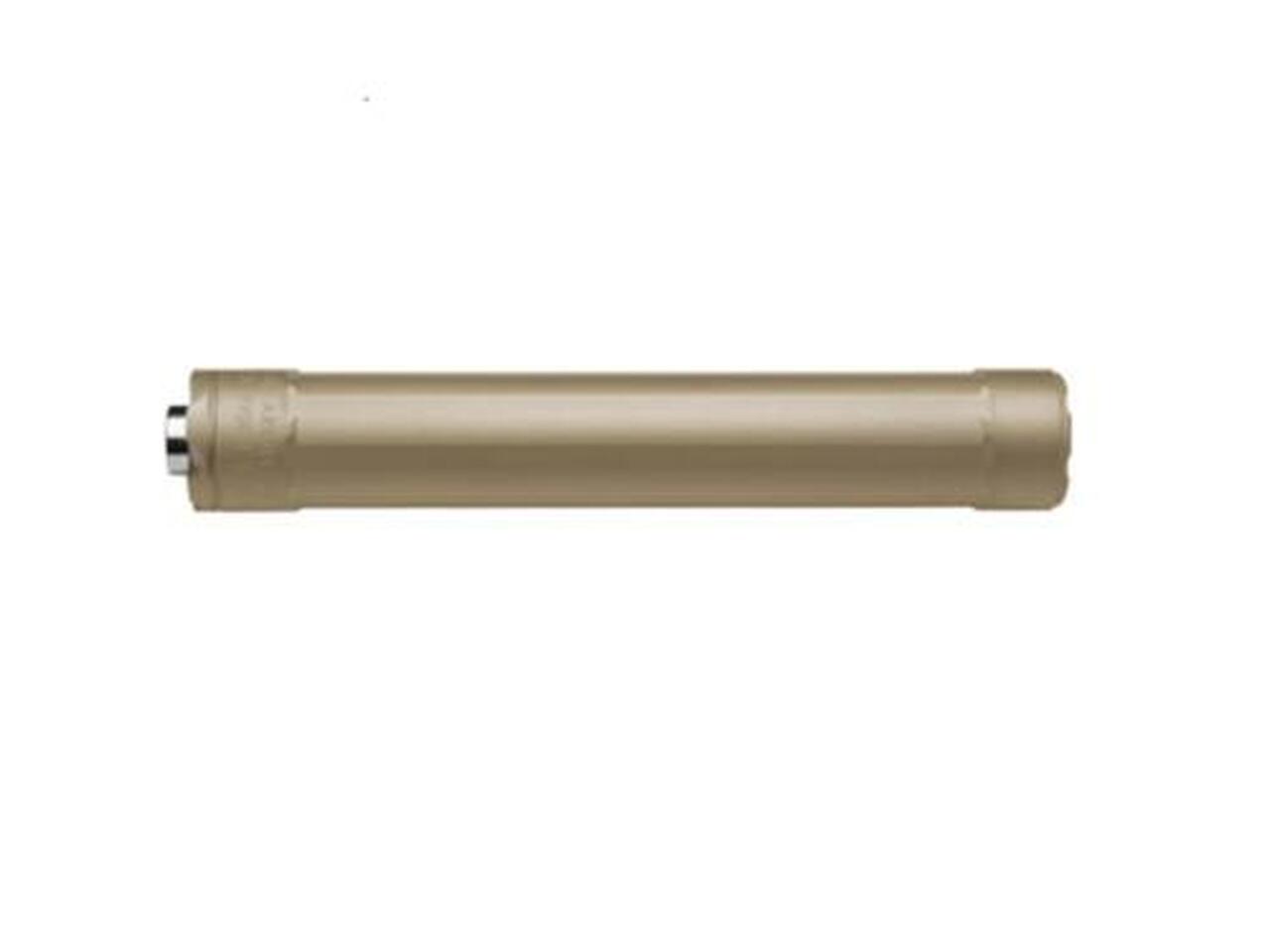 SureFire Thread-On 9mm Caliber Suppressor -M13.5X1 Lh Threads. Octagon Titanium Outer Tube- Ss Baffles Cerekote Dark Earth