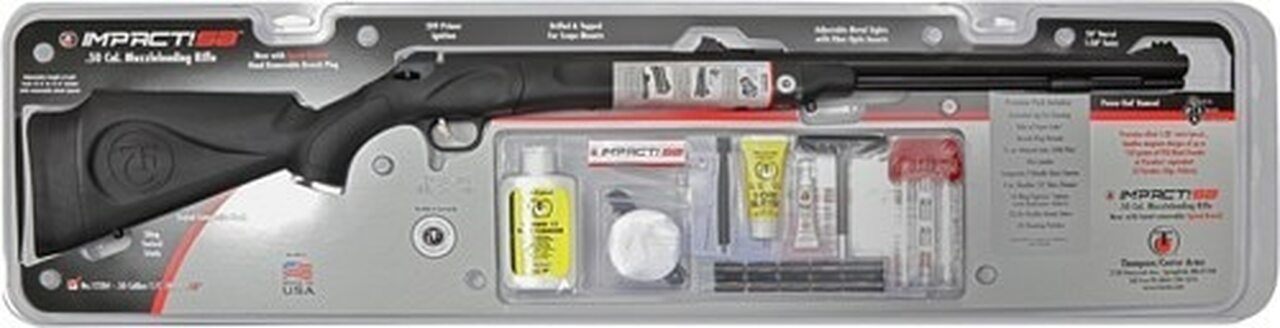Thompson Center Impact SB 50cal 16" Barrel Black, Starter Kit