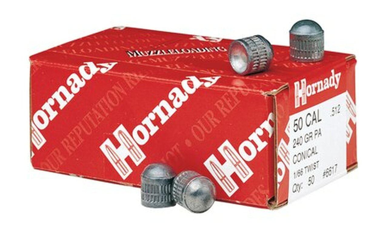 Hornady Pennsylvania Conical Bullet .50 Caliber 240gr, 50/Box