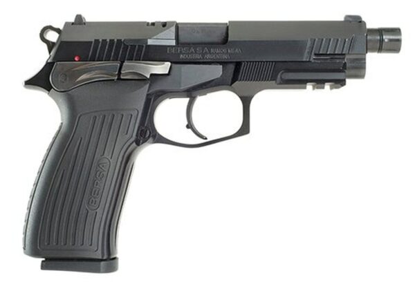 Bersa TPR 9mm, 5" Barrel, Black, Aluminum Alloy Frame, Black Steel Slide, 17rd