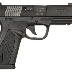 Bersa BPCC 9mm, 4" Barrel, Integral Grip, Black Frame, Black Steel Slide, 8rd