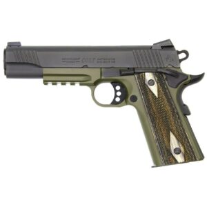 Colt 1911 'Rail Gun', 45 ACP, Black Slide, OD Frame, Full Size