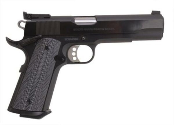 Colt Mfg 1911 Special Combat Government Single 45 Automatic Colt Pistol, 5", Black/Silver Grips, Blued