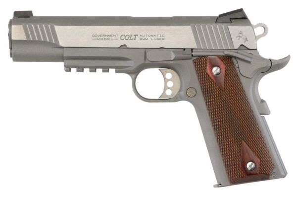 Colt XSE Rail Gun Govt 5" Barrel 9mm SS Finish Noval Sights