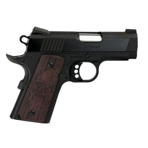 Colt Defender Compact 1911, 45 ACP, 3" Barrel, Alloy Frame, Blue Finish, G10 Grips, 7Rd Mag, Novak Night Sights