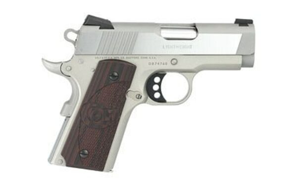 Colt Defender 45 ACP SS, 3" Barrel, Black Cherry G10 Grips, Stainless, 7rd