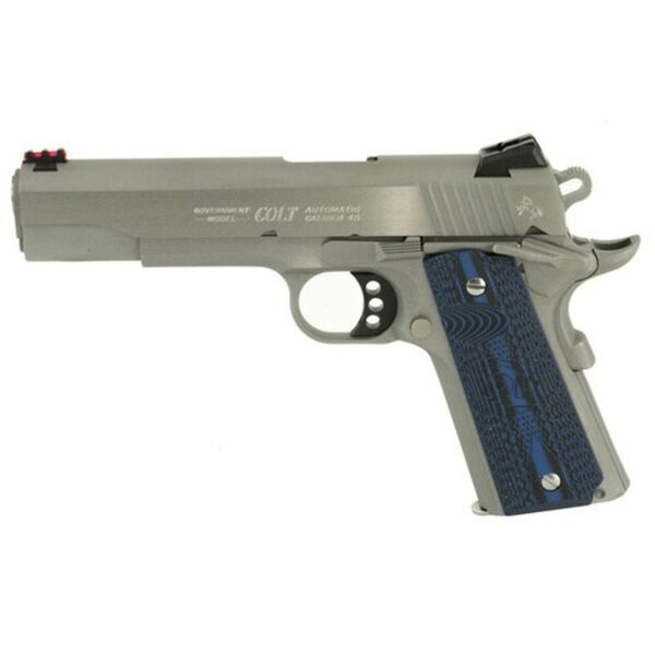 Colt Series 70 Competition SS 45 ACP, 5" Match Barrel, Novak Sights, G-10 Blue Grips, 8rd Mag