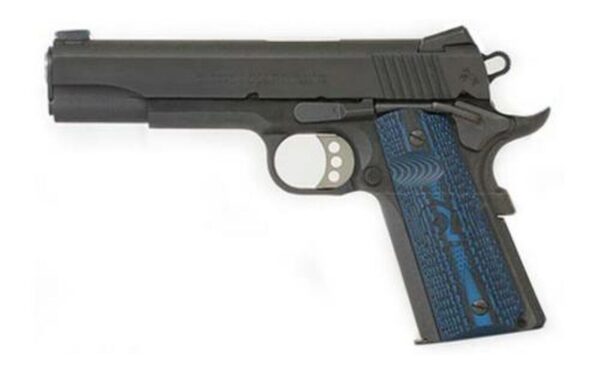 Colt Competition Govt 9MM 5" Barrel, G10 Blue Grips, Novak Sights 9rd Mag