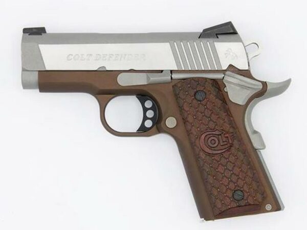 Colt Defender 1911 45 ACP 3" Barrel Earth Brown Novak Dot Sights 7rd Mag