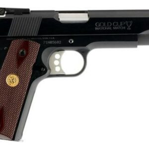 Colt Gold Cup National Match Series 70 1911, 9mm, 5", 9rd, Walnut, Gold Medallion, Blued Steel