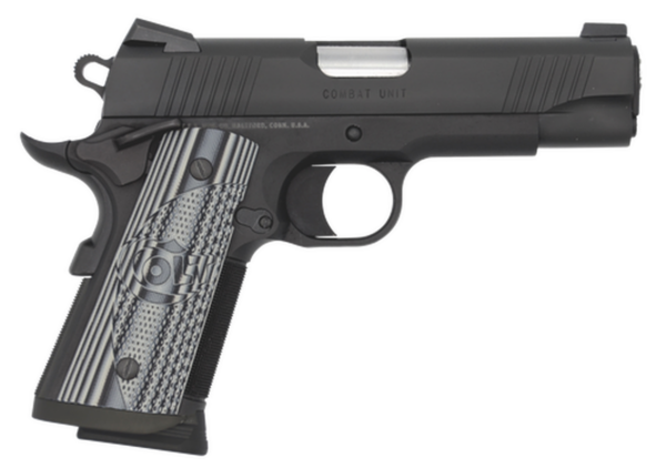 Colt CCU Concealed Carry 45 ACP, 4.25" Barrel, G10 Grips, Novak Sights, Black DLC, 7rd