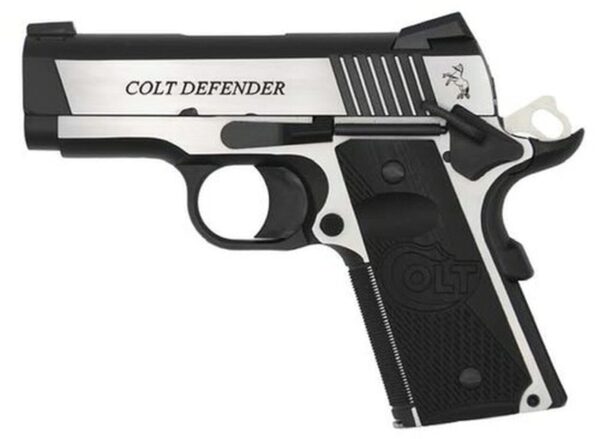 Colt Combat Elite Defender 1911 45 ACP, 3" Barrel, Night Sights, 8rd Mag