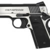 Colt Combat Elite Defender 1911, Compact, 9MM, 3" Barrel, SS Two-Tone Finish, G10 Grips, 8rd Mag, Novak Night Sights