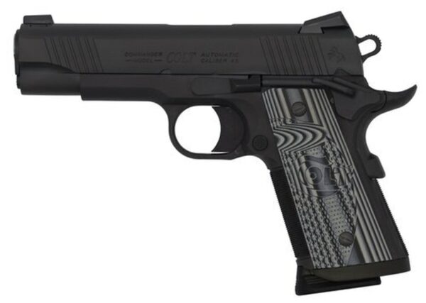 Colt CCU Concealed Carry 9mm, 4.25" Barrel, G10 Grips, Novak Sights,Black DLC, 7rd