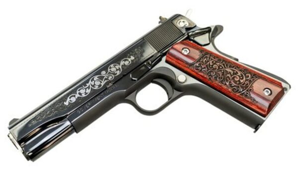 Colt 1911 Series 70 .45 ACP Gustave Young Engravers Series, 1 of 525, 5" Barrel, Rosewood Grips, Engraved Slide, 8rd