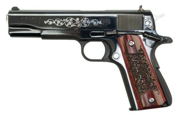 Colt 1911 Series 70 .45 ACP Gustave Young Engravers Series, 1 of 525, 5" Barrel, Rosewood Grips, Engraved Slide, 8rd