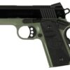 Colt 1911 Defender 45 ACP 3" Barrel, Black Cherry G10 Grip Green Aluminum Alloy Frame 7rd Mag