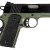 Colt 1911 Defender 45 ACP 3" Barrel, Black Cherry G10 Grip Green Aluminum Alloy Frame 7rd Mag