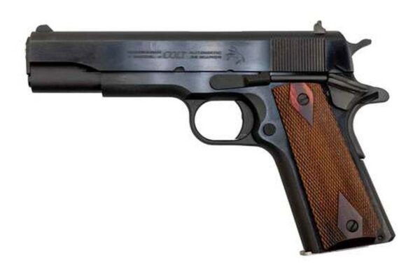 Colt 1911 Government .38 Super, 5" Barrell, Wood Grips, Blued, 9rd
