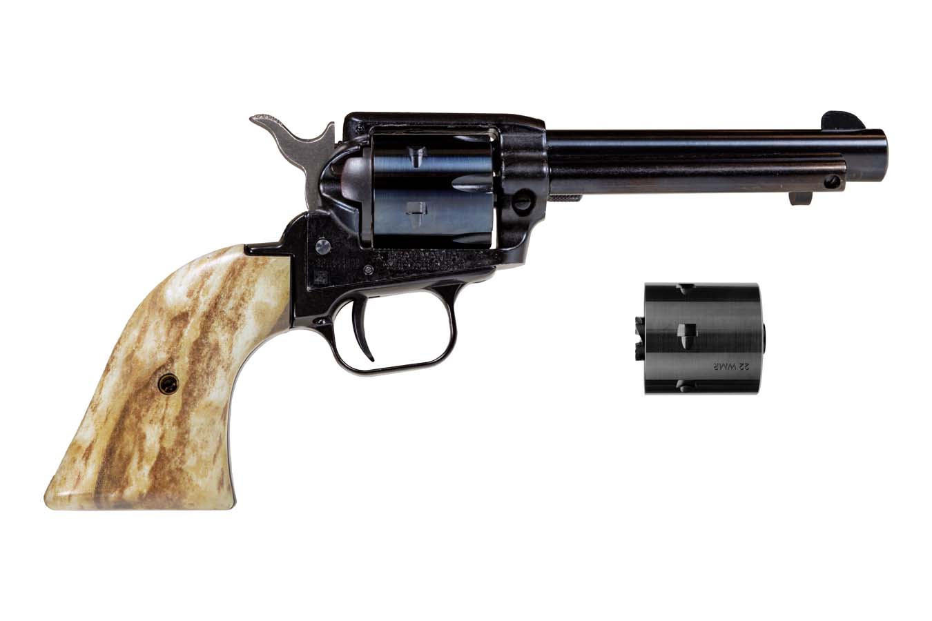 Rough Rider 22 LR/22 Mag Combo Revolver With 4.75 Inch Barrel and Stag Grips - Firearms | The Gun Shop