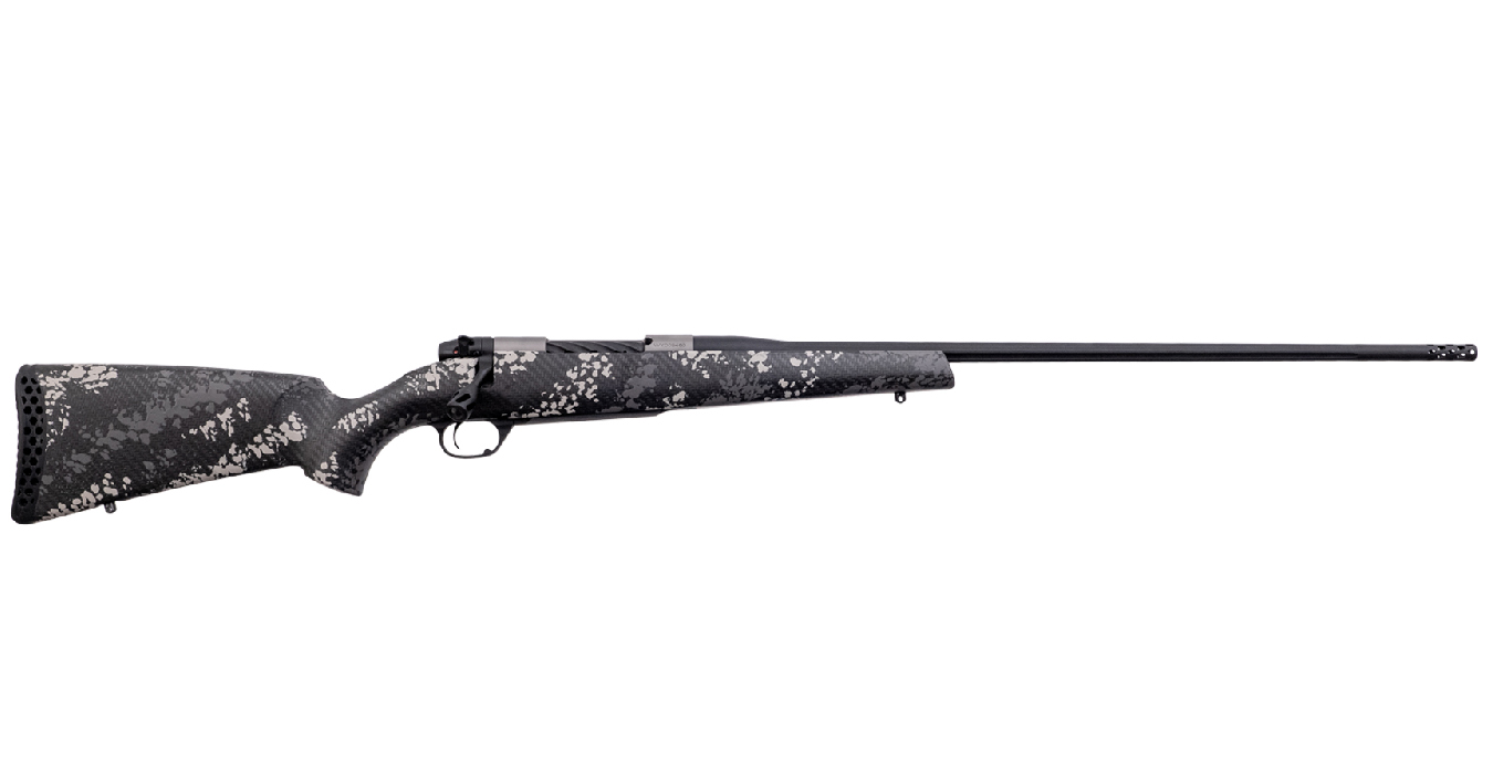 Mark V Backcountry 2.0 TI 300 Weatherby Mag Bolt-Action Rifle with Black/White Carbon Fiber Stock - Bolt-Action Rifles | The Gun Shop