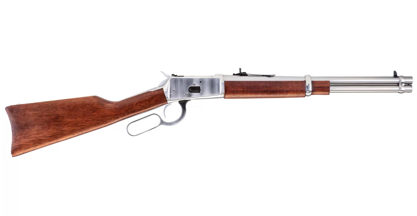 R92 .45 Colt Lever-Action Rifle with Polish Stainless Steel Finish and Hardwood - Firearms | The Gun Shop