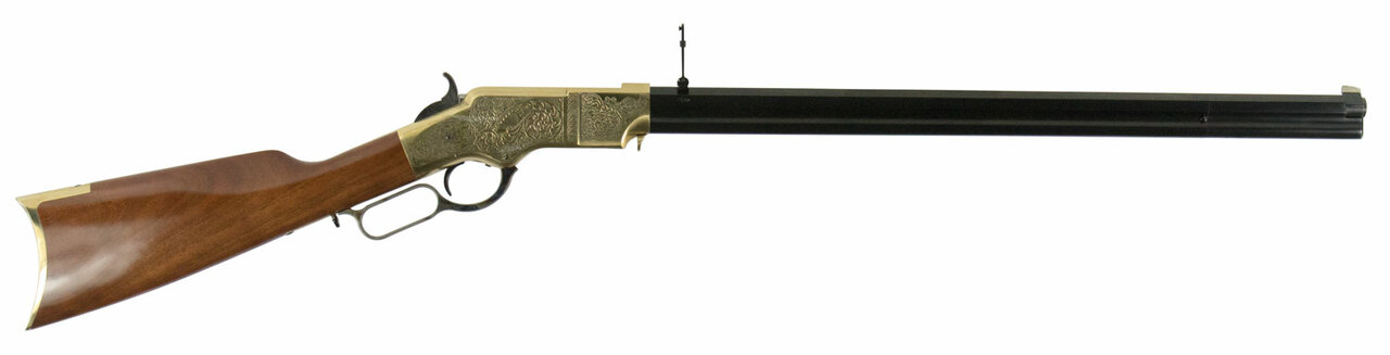 Taylor's 1860 .44-40 Win, 24" Barrel, Walnut, Blued, Engraved Brass, 13rd