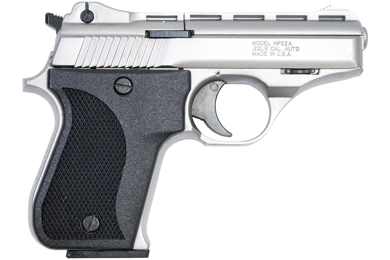 HP22 22LR Rimfire Pistol with Satin Nickel Finish - Firearms | The Gun Shop