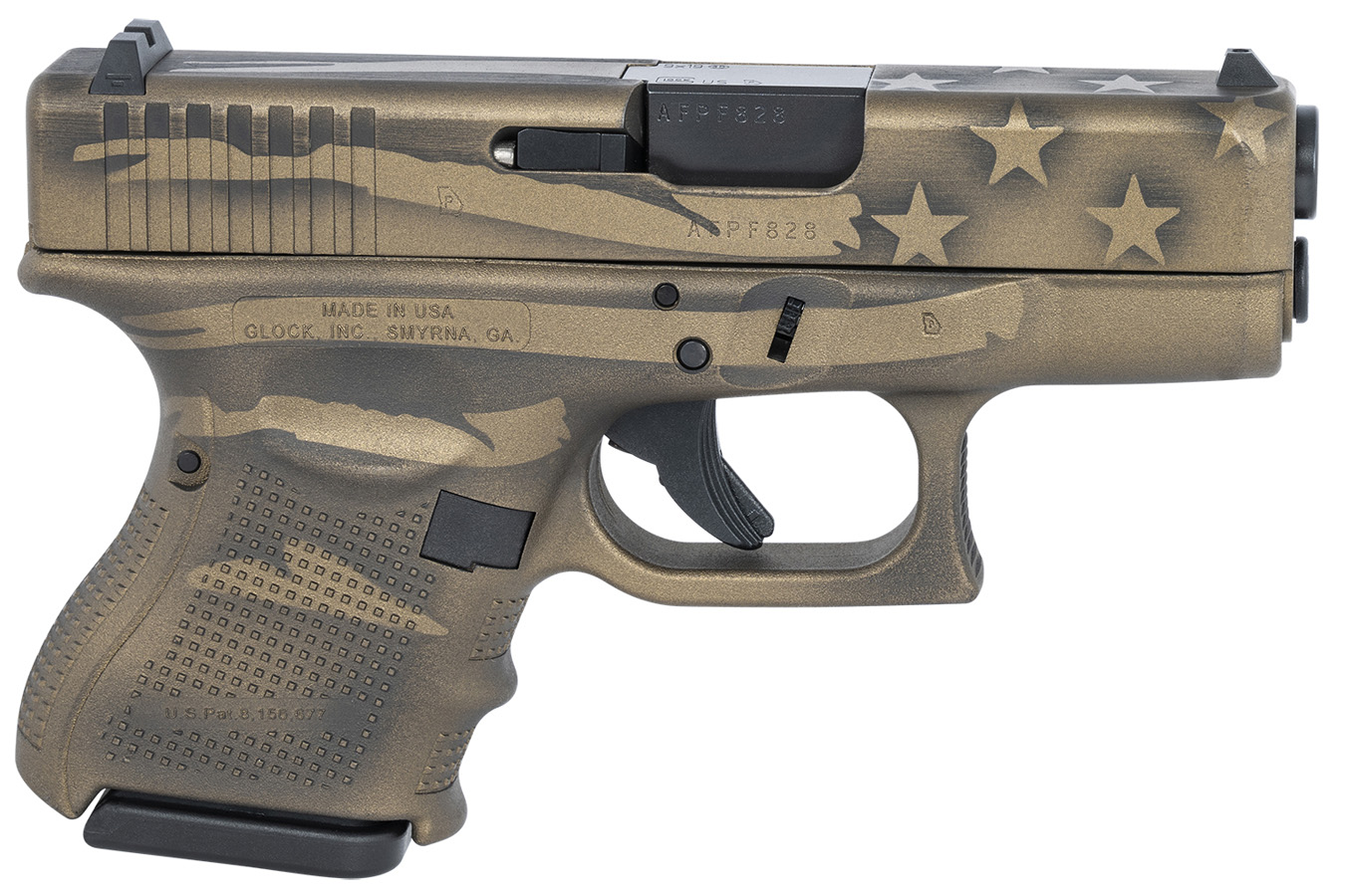 26 Gen4 9mm Subcompact Pistol with Coyote Battle Worn Flag Cerakote Finish (Made in USA) - Firearms | The Gun Shop