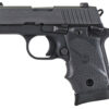 Sig P238, 380 ACP, 2.7In, Nitron, Blk, Sao, Siglite, BLK Rubber Grip, (1) 7RD Steel MAG