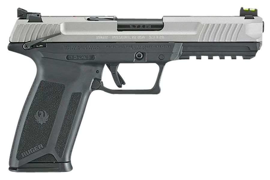Ruger-57 5.7x28mm Pistol with Savage Silver Cerakote Slide - Firearms | The Gun Shop