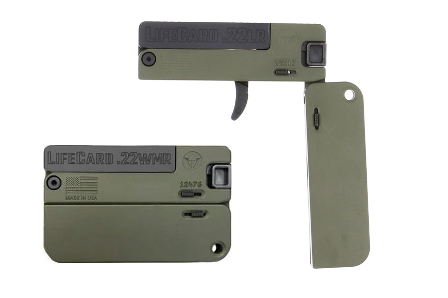 Lifecard 22LR Folding Single-Shot Pistol with OD Green Finish - Firearms | The Gun Shop