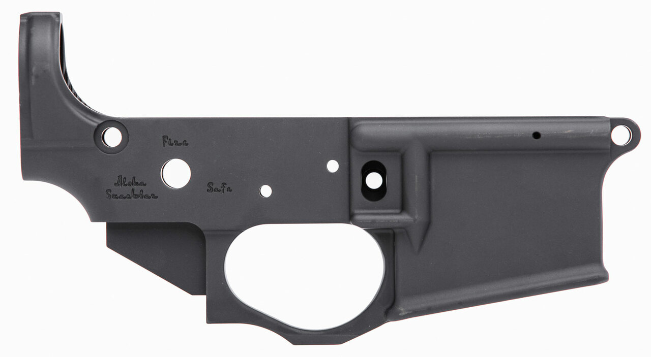 Spikes Pineapple Grenade Stripped Lower, Multi-Cal, Black Hardcoat Anodized