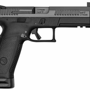 CZ P-10 F 9mm, 4.5" Threaded Barrel, Tritium Front/Serrated Combat Rear, Black, 21rd