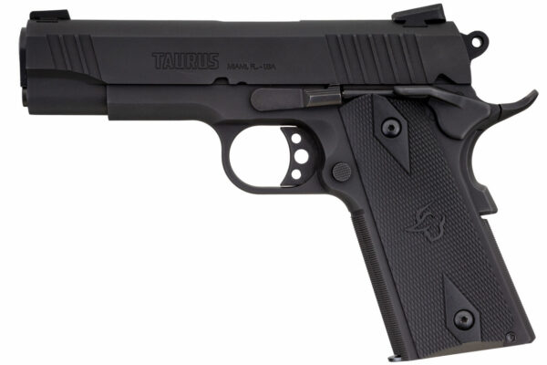 Taurus 1911 Commander 9mm, 4.20" Barrel, Checkered Grip, Black, 9rd - 1911 Guns | The Gun Shop