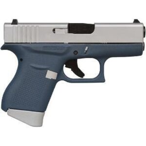 Glock G43 9mm, 3.39" Barrel, Fixed Sights, Silver/Purple Satin, 6rd