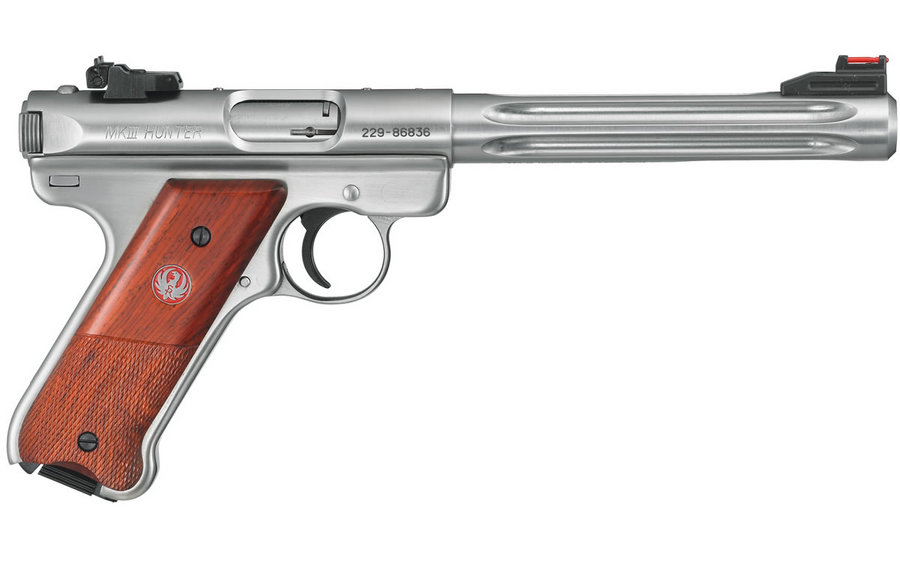 Mark III 22LR Hunter Rimfire Pistol with Brown Laminate Grips