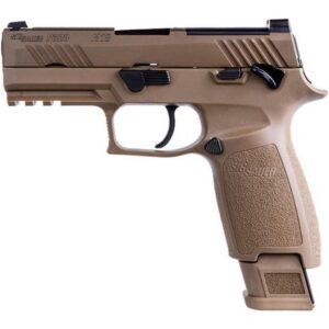 Sig P320 M18, Striker Fired, 9mm, 3.9" Barrel, Polymer Frame, Coyote Finish, DP Pro Plate, Manual Safety, Night Sights, 1-17Rd Magazine & 2-21Rd Magazines