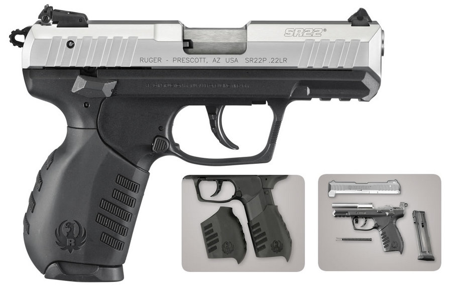 SR22 22LR Rimfire Pistol with Silver Anodized Slide