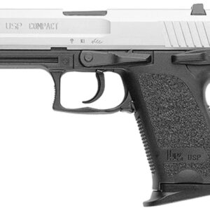 HK USP40 Compact Stainless (V1) DA/SA, safety/decocking lever on left, two 10rd magazines